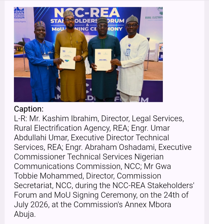 NCC, REA Sign MoU to Expand Broadband Through Renewable Energy Partnership